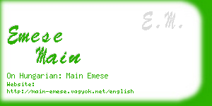 emese main business card